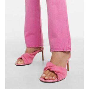 JACQUEMUS Les Mules Bagnu Heels Dark Pink